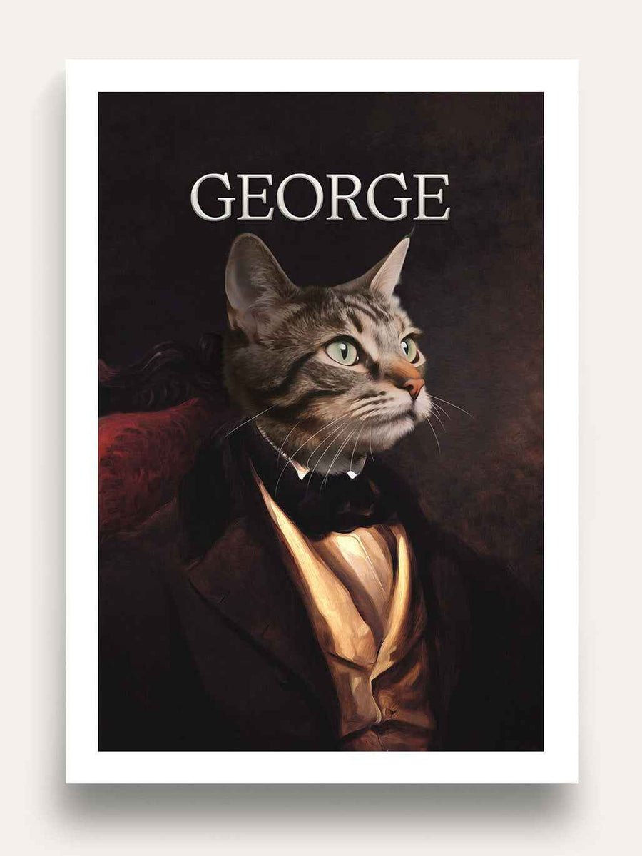 The Leader - Custom Vintage Pet Portrait - Purr & Mutt
