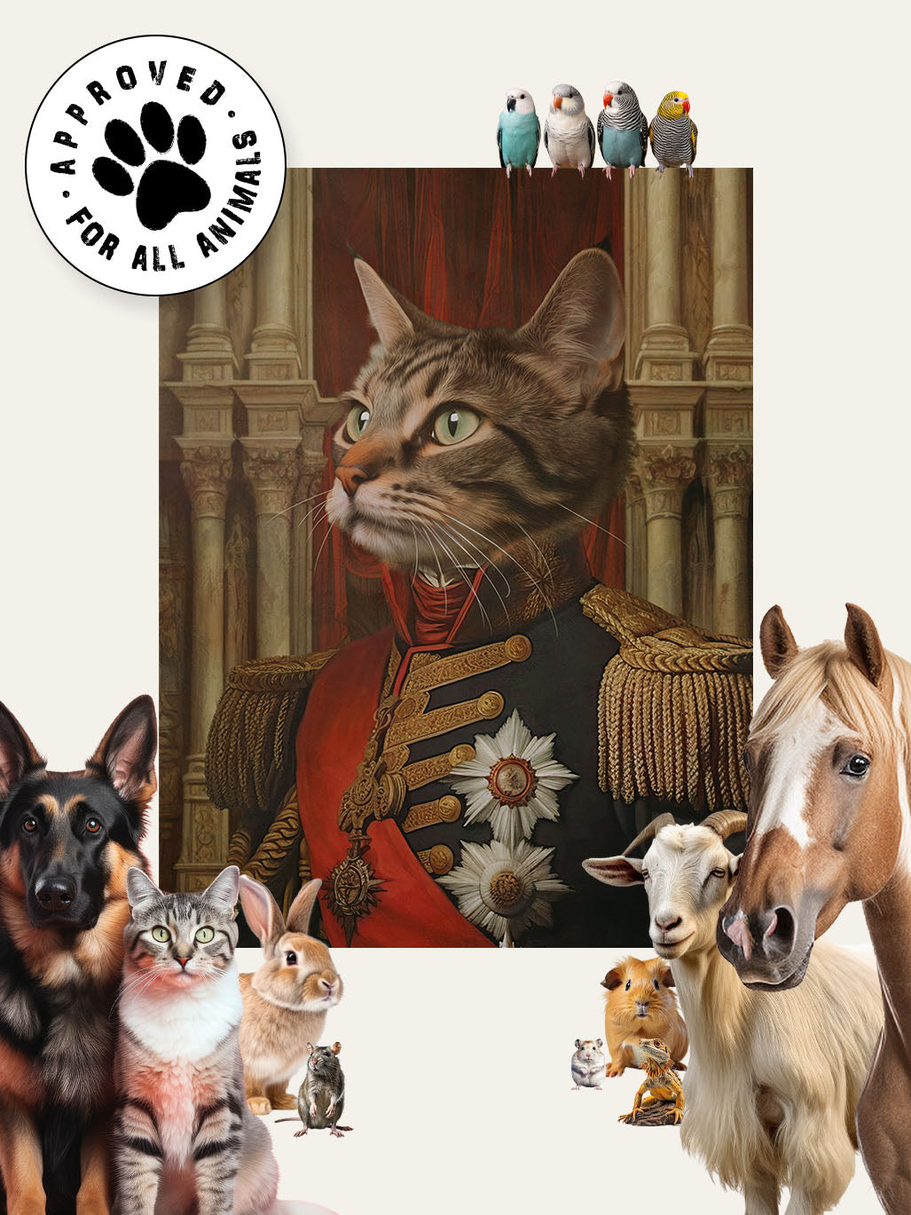 The Heroic Major – Custom Pet Canvas