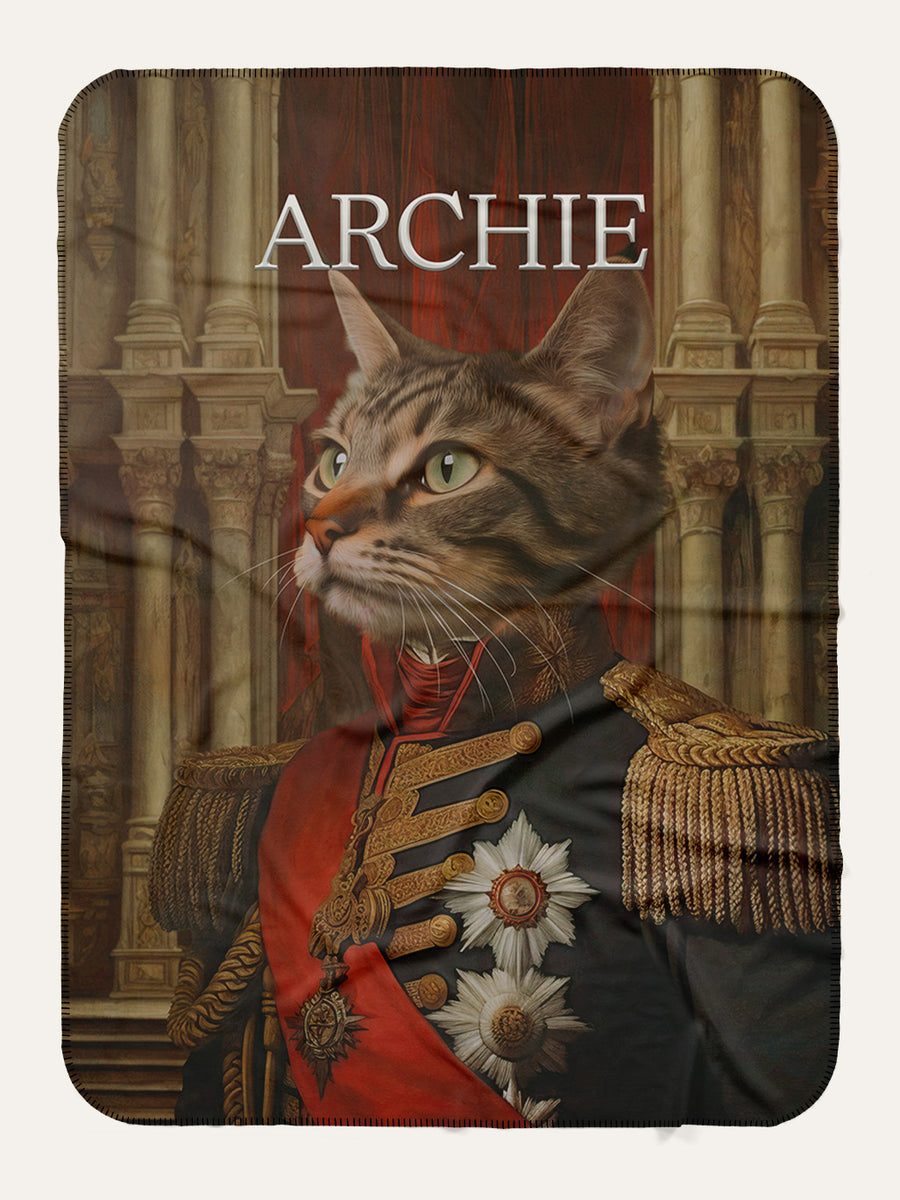 The Heroic Major - Custom Pet Blanket - Purr & Mutt