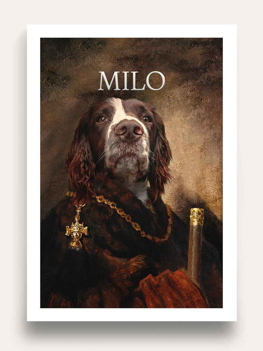 The Monk - Custom Vintage Pet Portrait - Purr & Mutt