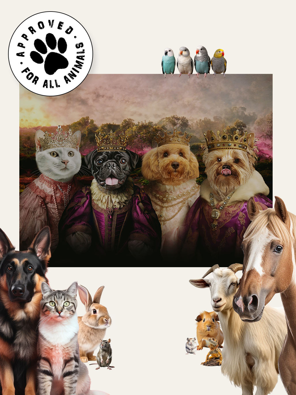 The Noble Family - Custom Pet Canvas