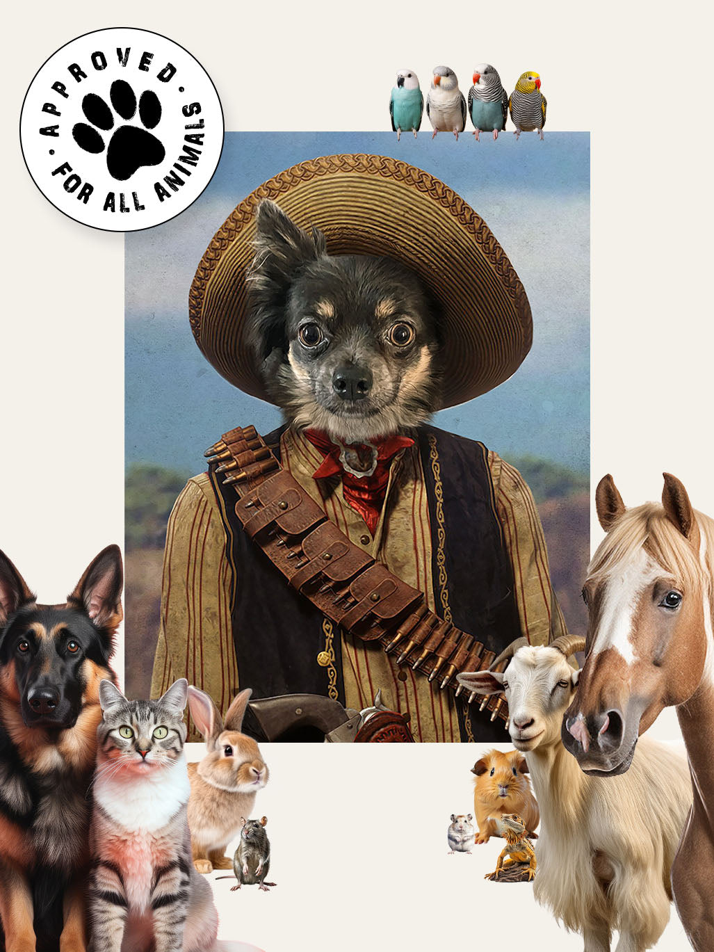 The Outlaw – Custom Vintage Pet Canvas