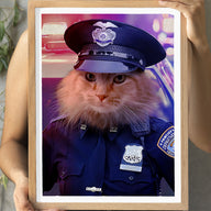 The American Cop (Female) - Custom Pet Portrait