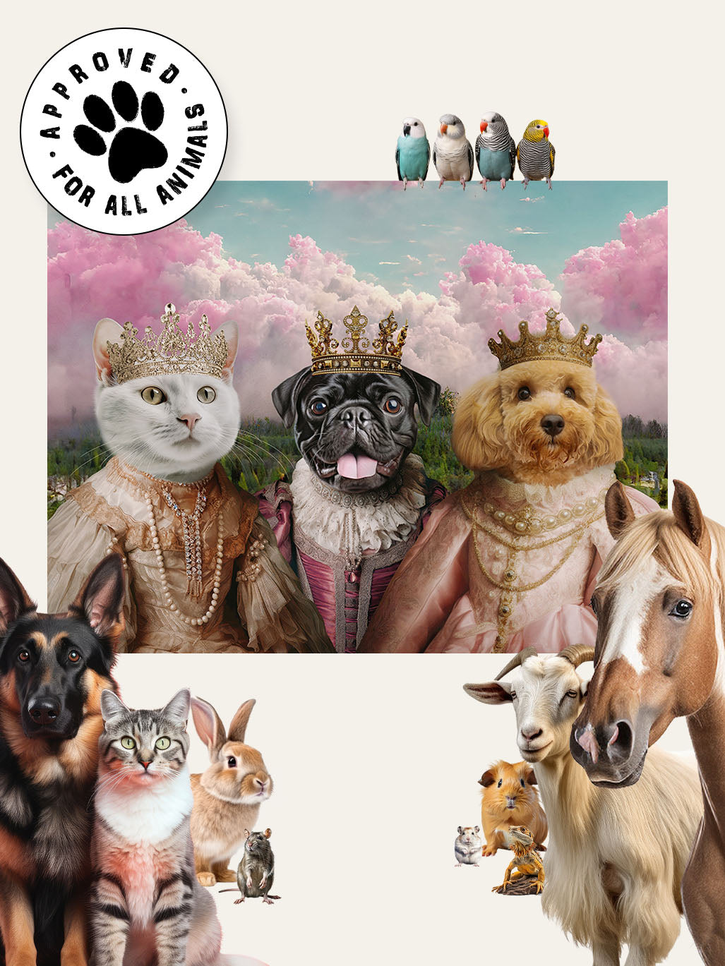 The Regal Sisters - Custom Pet Canvas