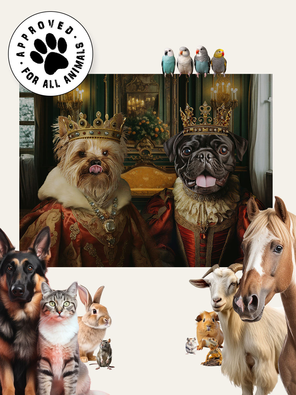 The Royal Couple - Custom Pet Canvas