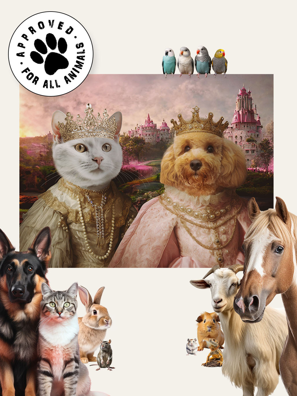 The Royal Sisters - Custom Pet Canvas