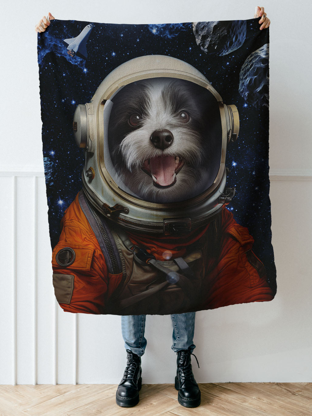The Spaceman - Custom Pet Blanket