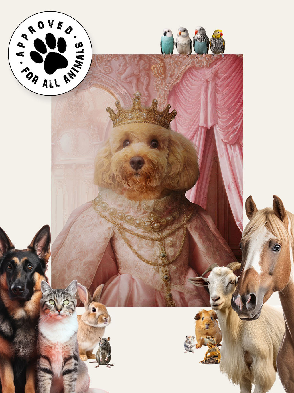 The Spoiled Princess – Custom Pet Canvas