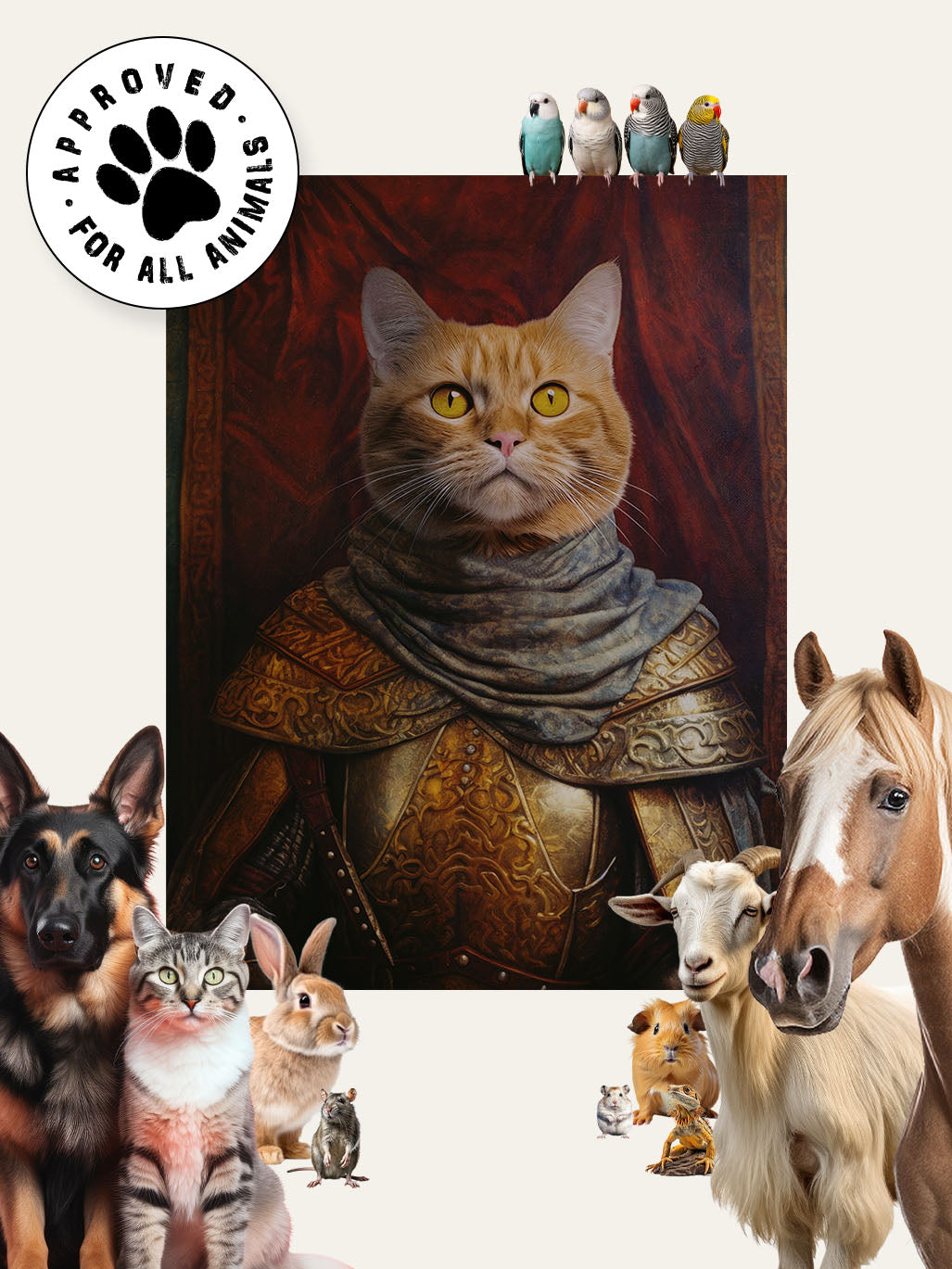The Warrior King - Custom Pet Portrait