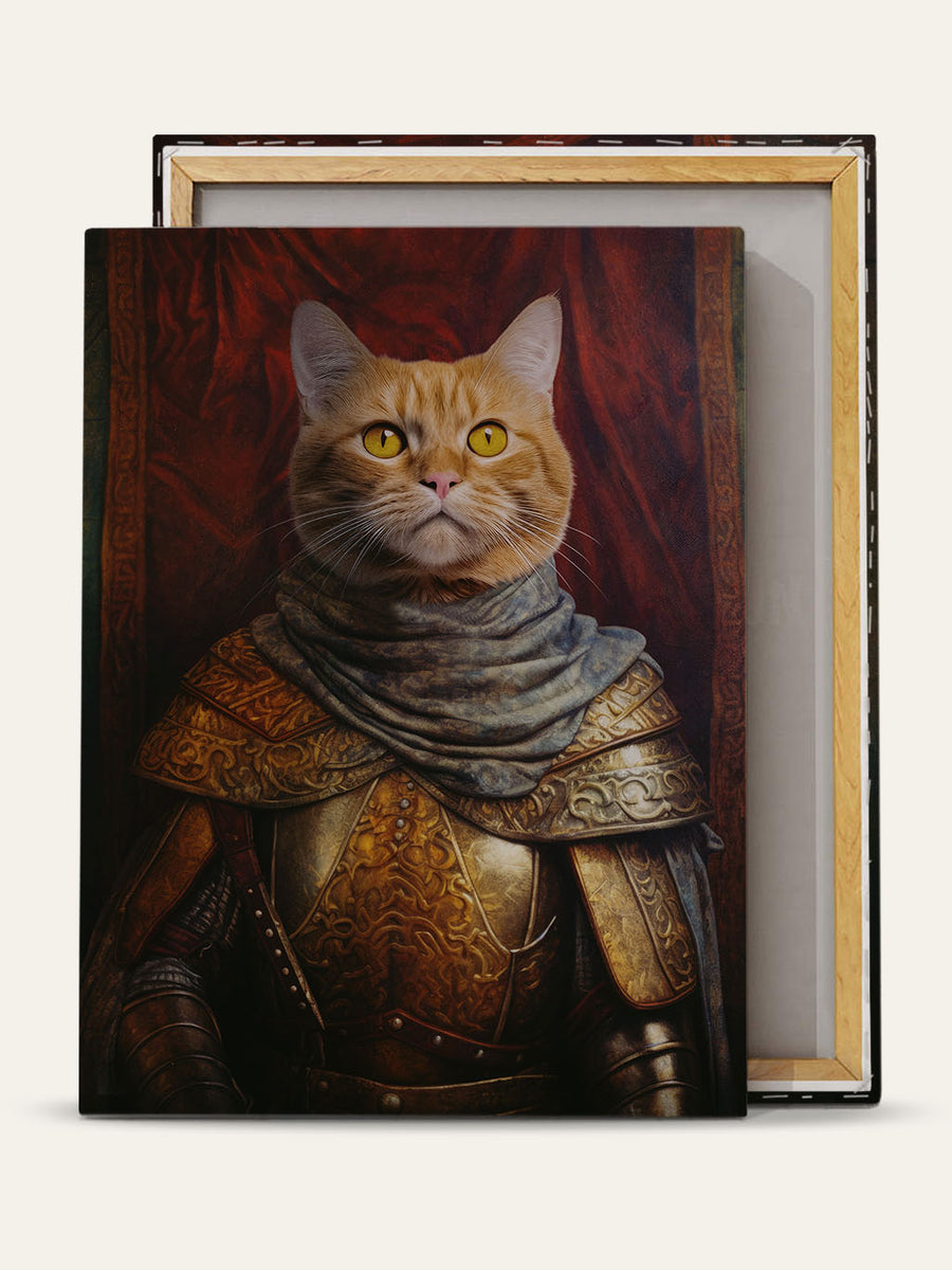 The Warrior King – Custom Pet Canvas