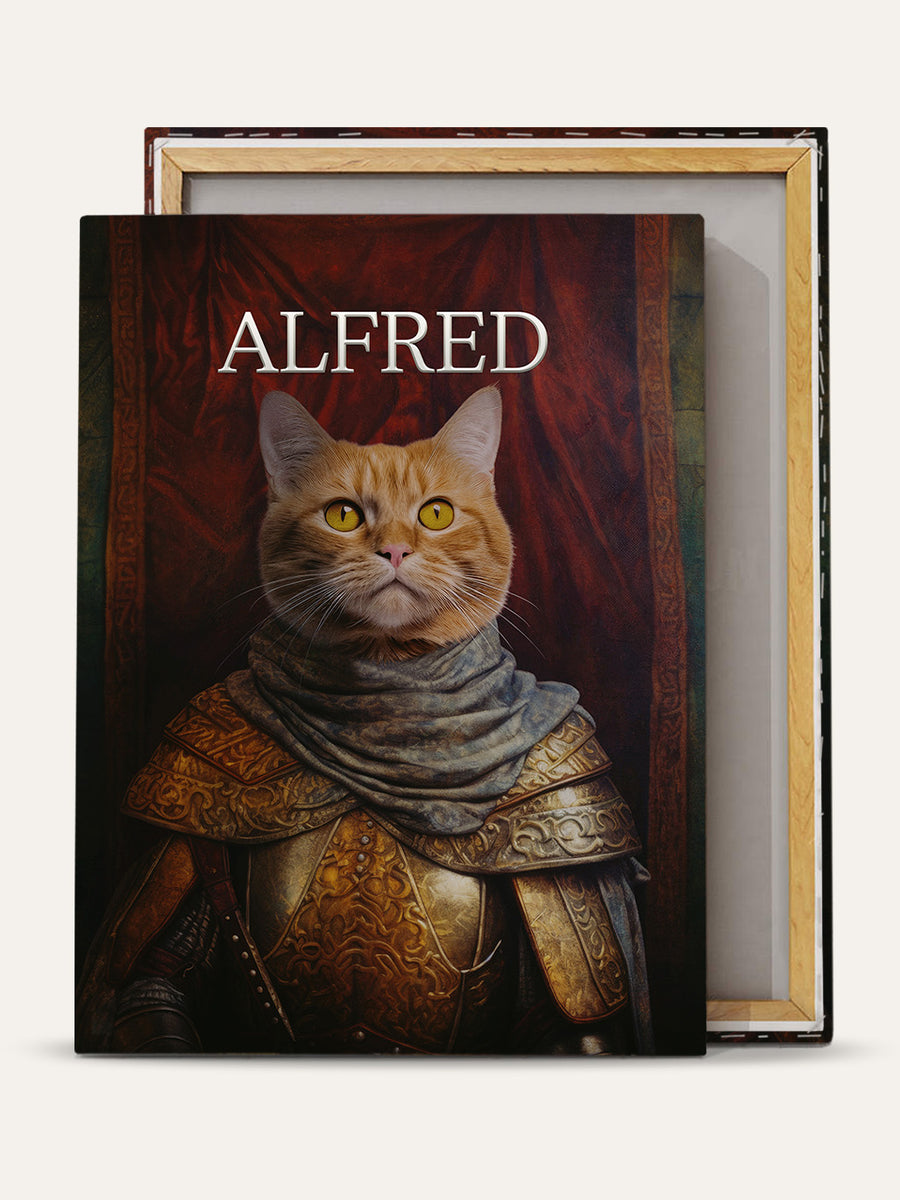 The Warrior King – Custom Pet Canvas - Purr & Mutt