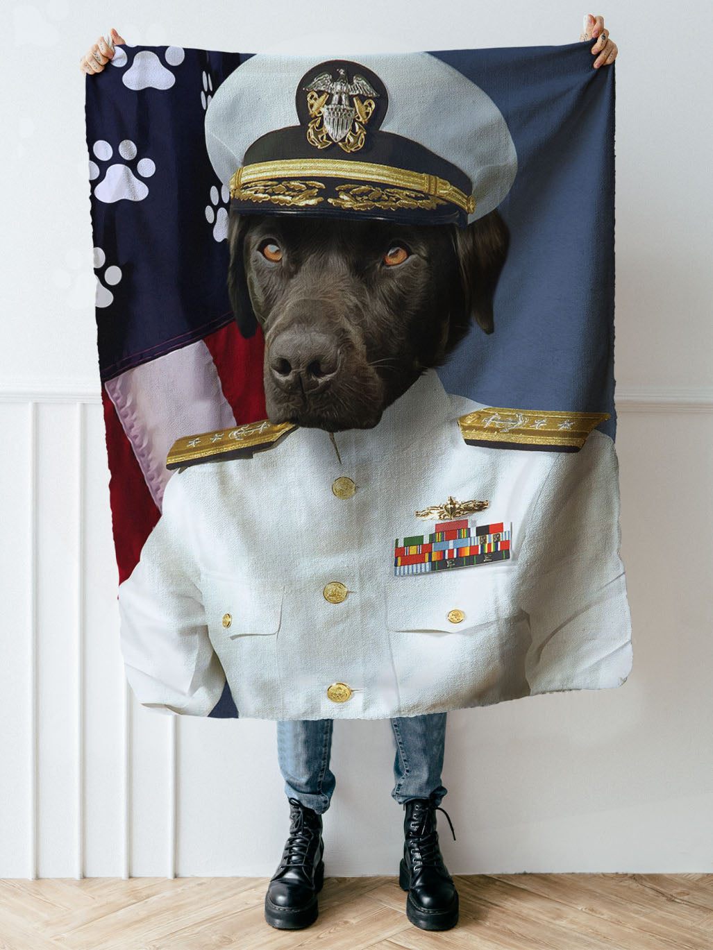 The US Navy Officer - Custom Pet Blanket