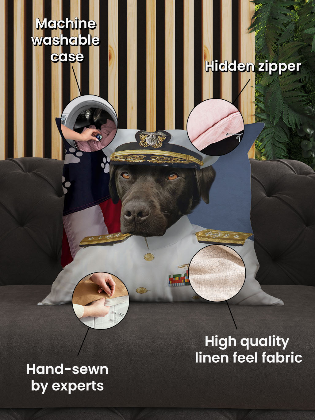 The good Navy Veteran Personalized Pet Pillow