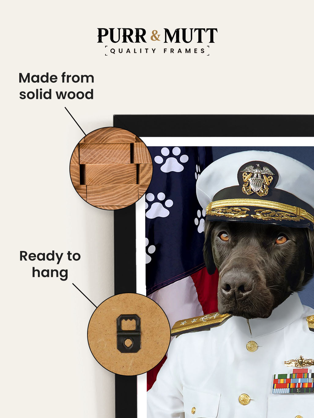 The US Navy Officer - Custom Pet Portrait