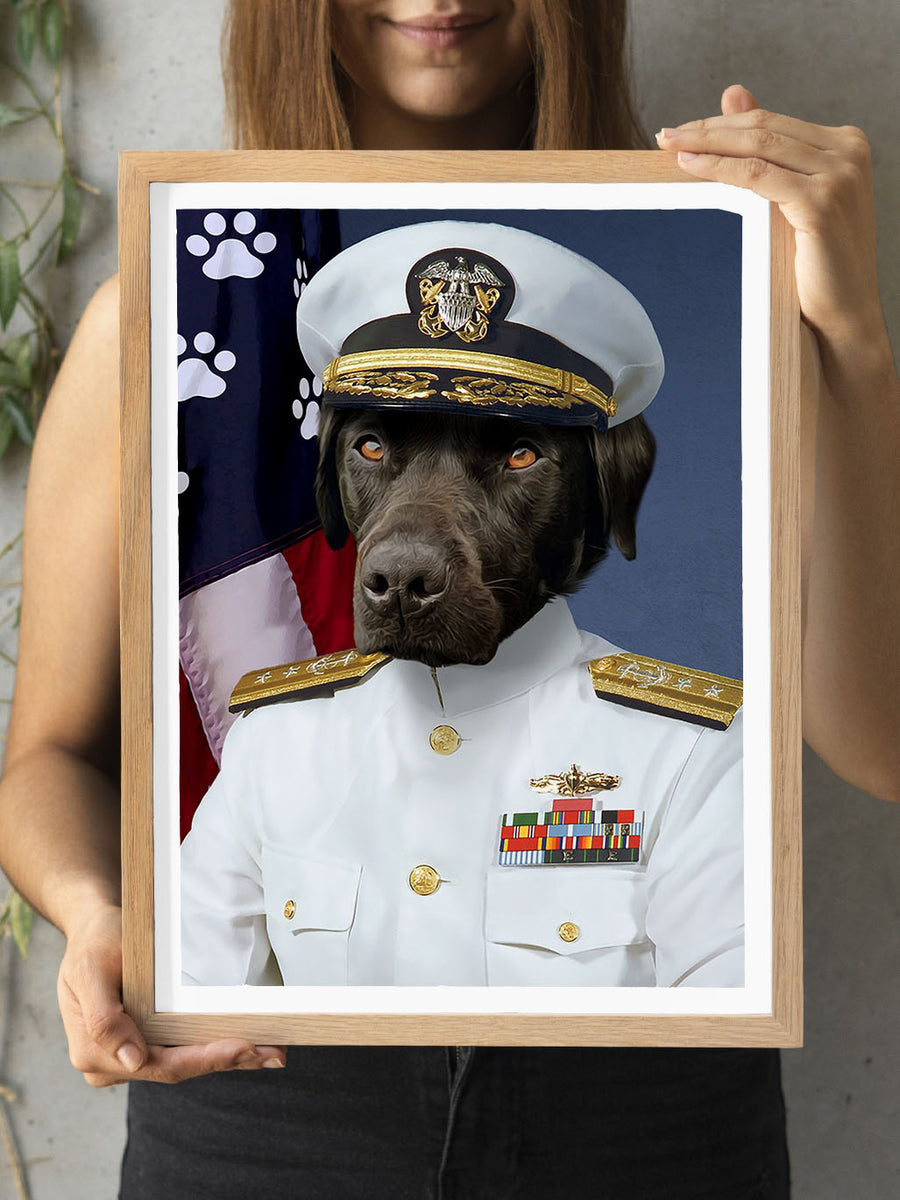 The US Navy Officer - Custom Pet Portrait