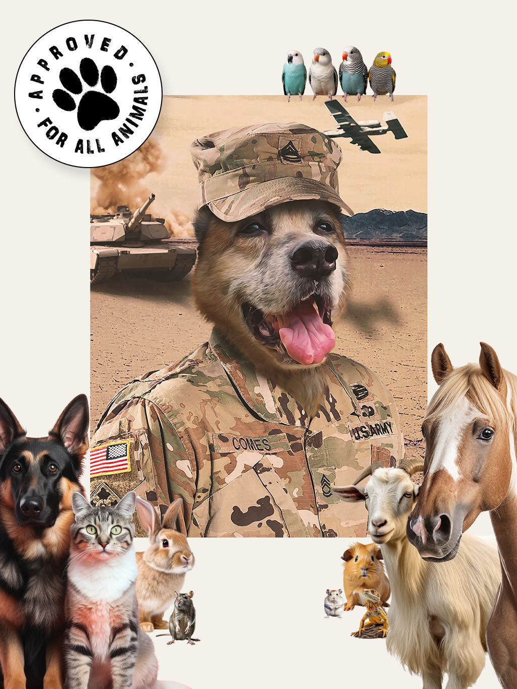 The US Soldier - Custom Pet Portrait