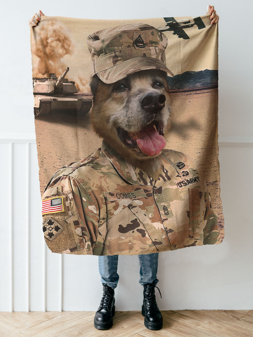 The US Soldier - Custom Pet Blanket
