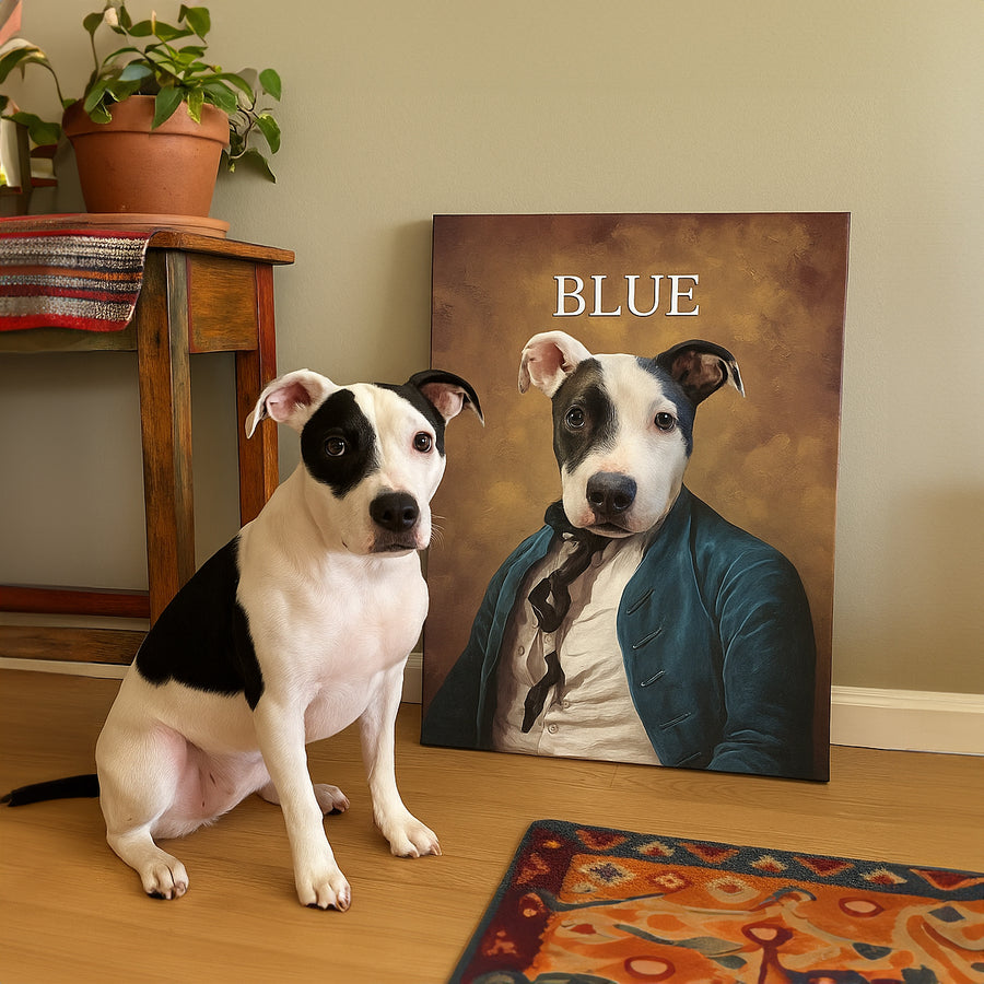 The Blue Boy – Custom Vintage Pet Canvas