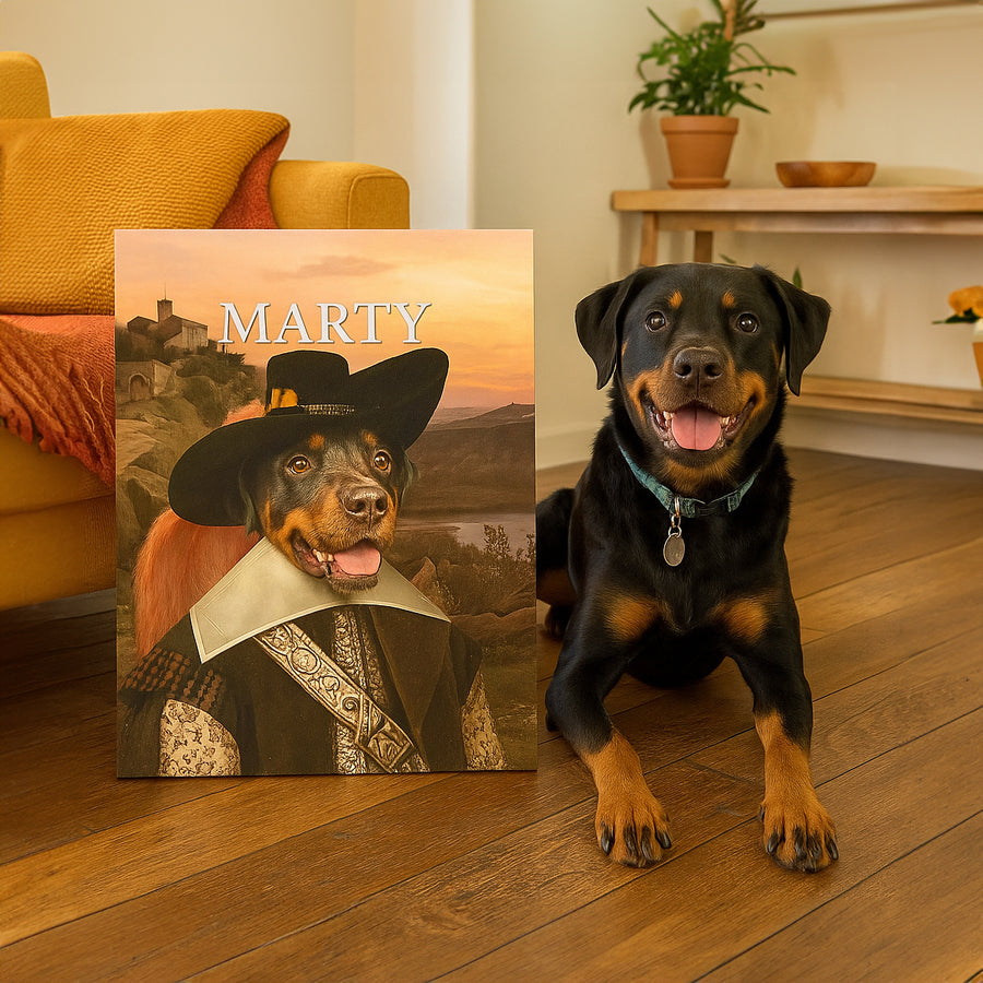 The Musketeer – Custom Vintage Pet Canvas