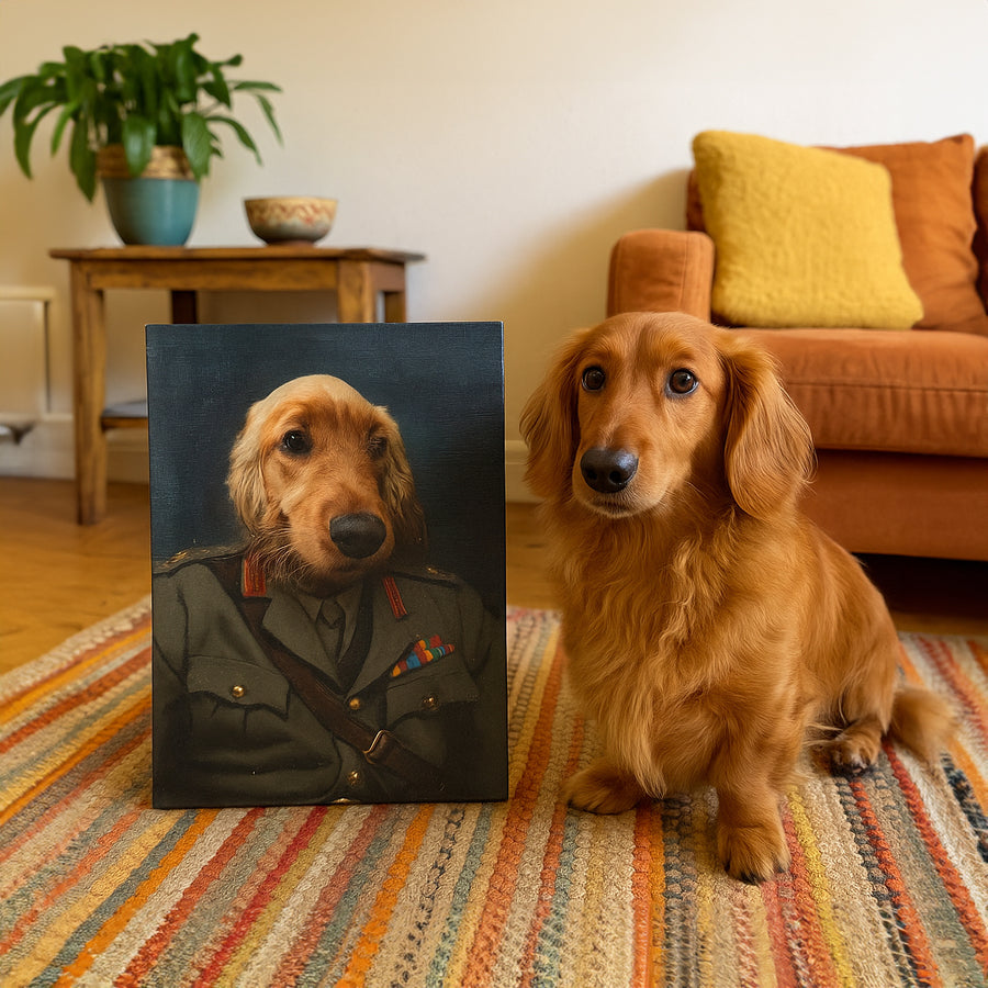 The Soldier – Custom Vintage Pet Canvas