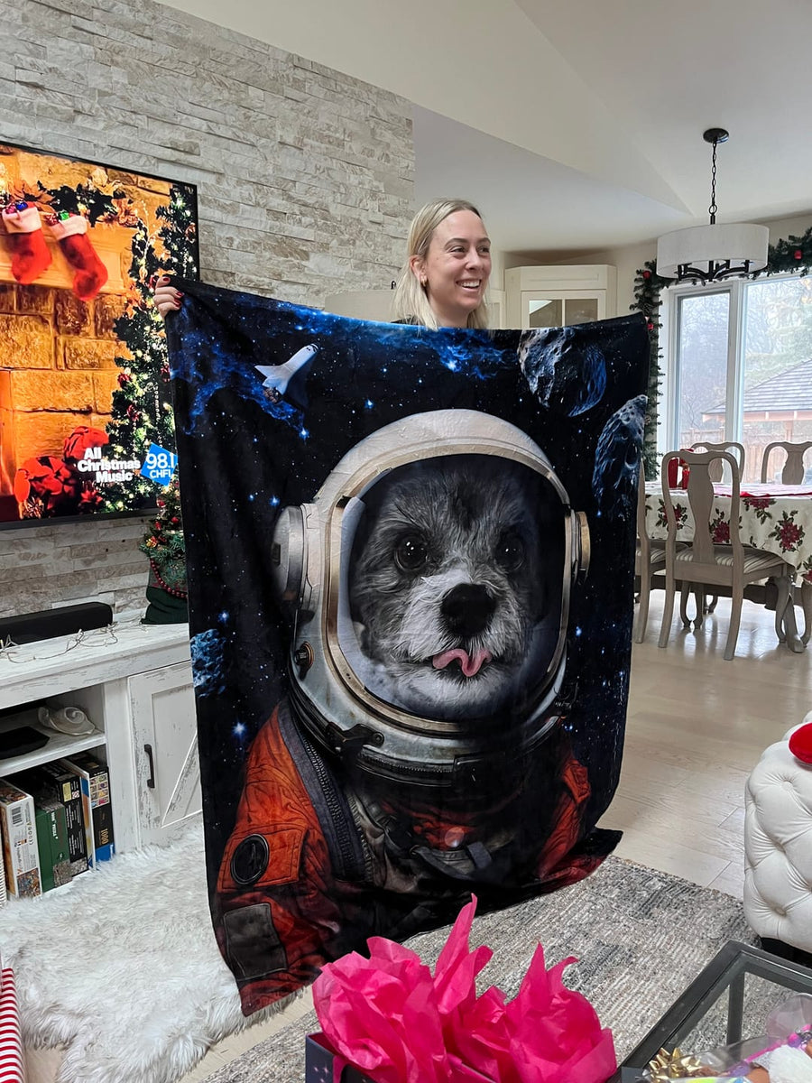 The Spaceman - Custom Pet Blanket