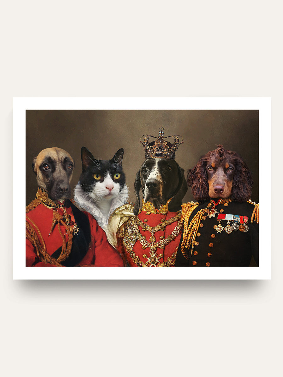 The Ambassador, Princess, Prince & Earl - Custom Pet Portrait