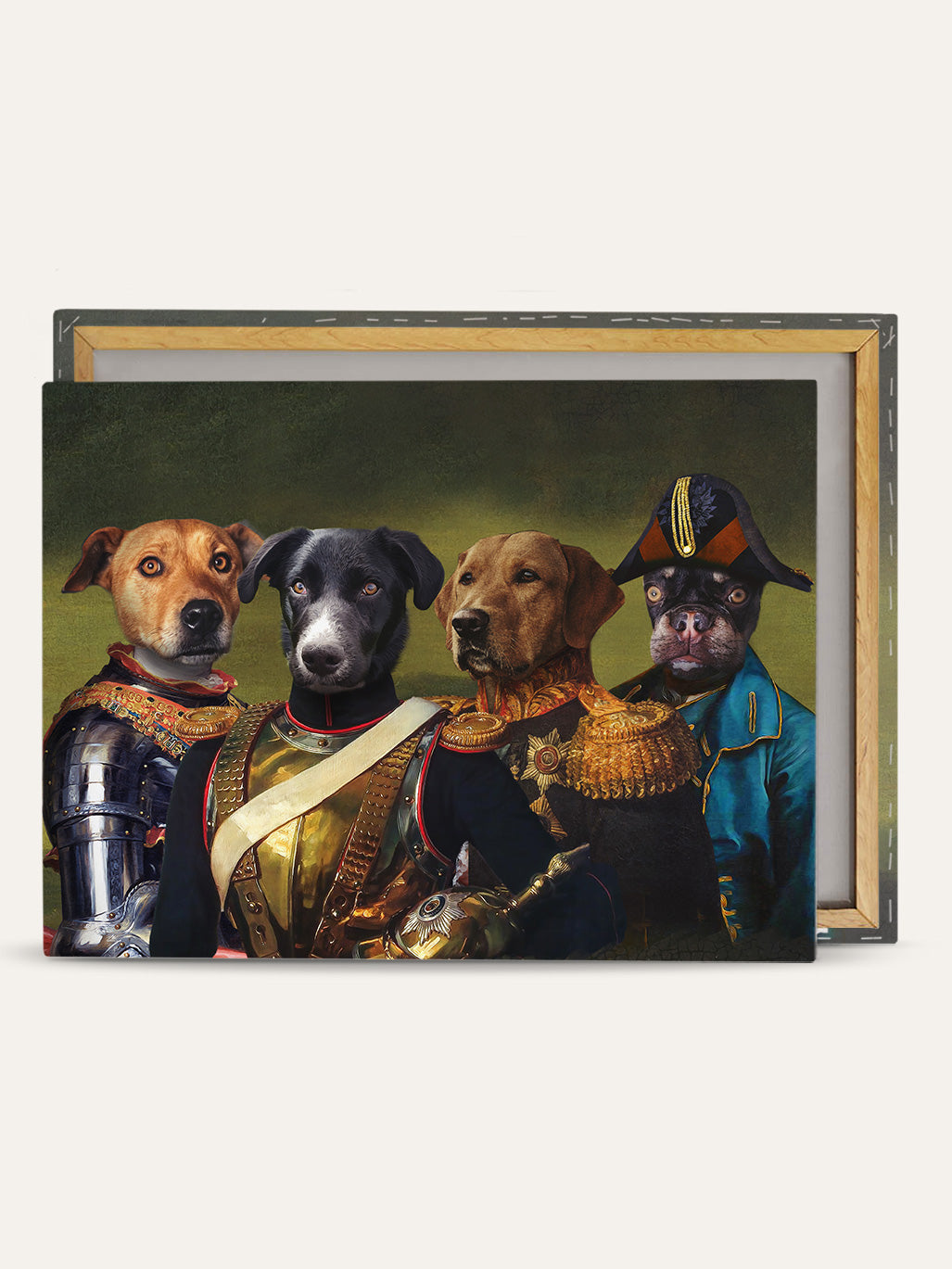 The Colonel, Captain, General & Admiral - Custom Pet Canvas