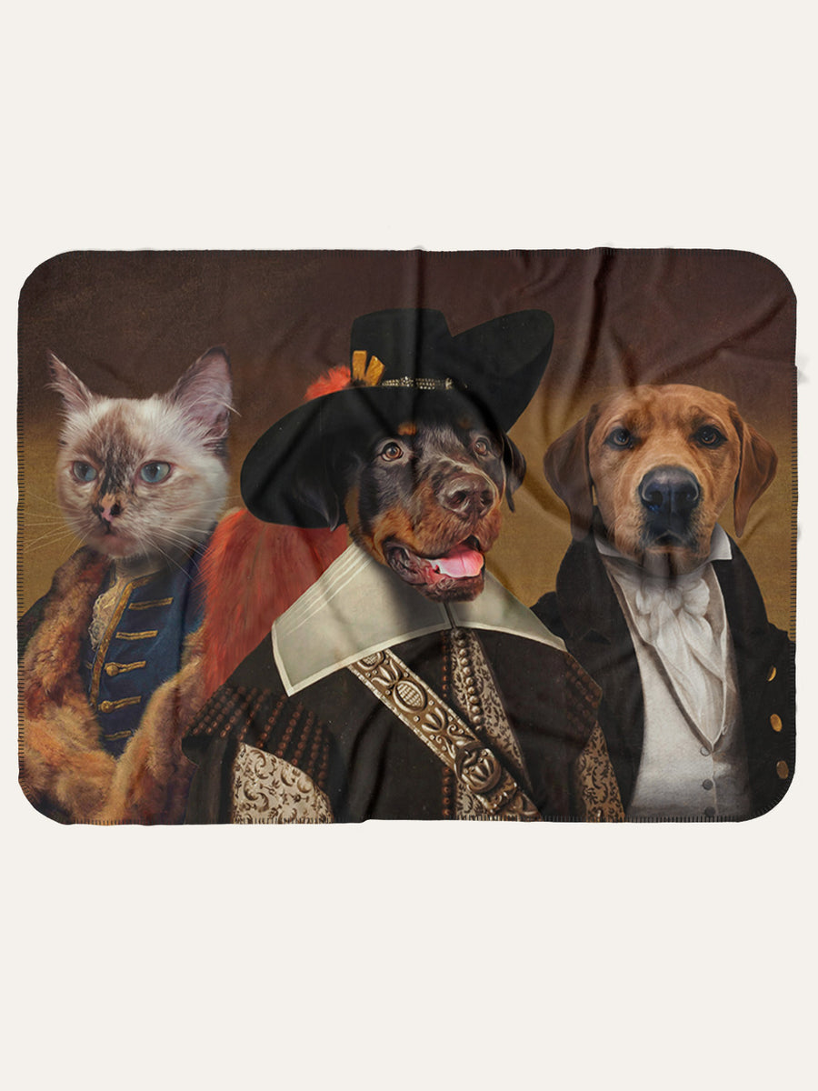 The Count, Musketeer & The Baron - Custom Pet Blanket