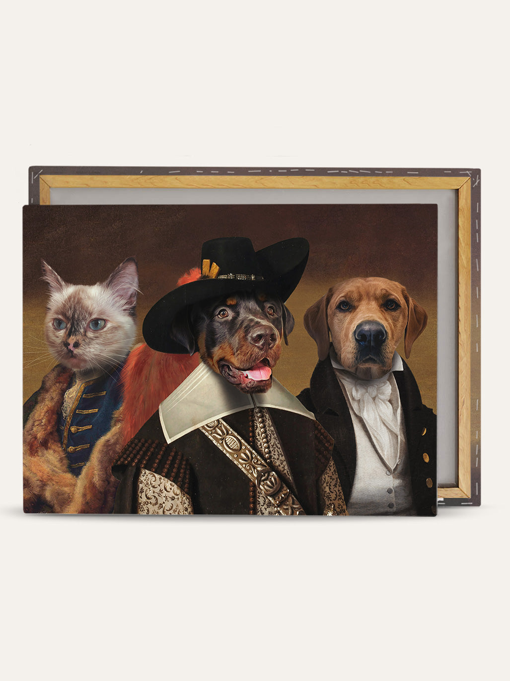 The Count, Musketeer & The Baron - Custom Pet Canvas