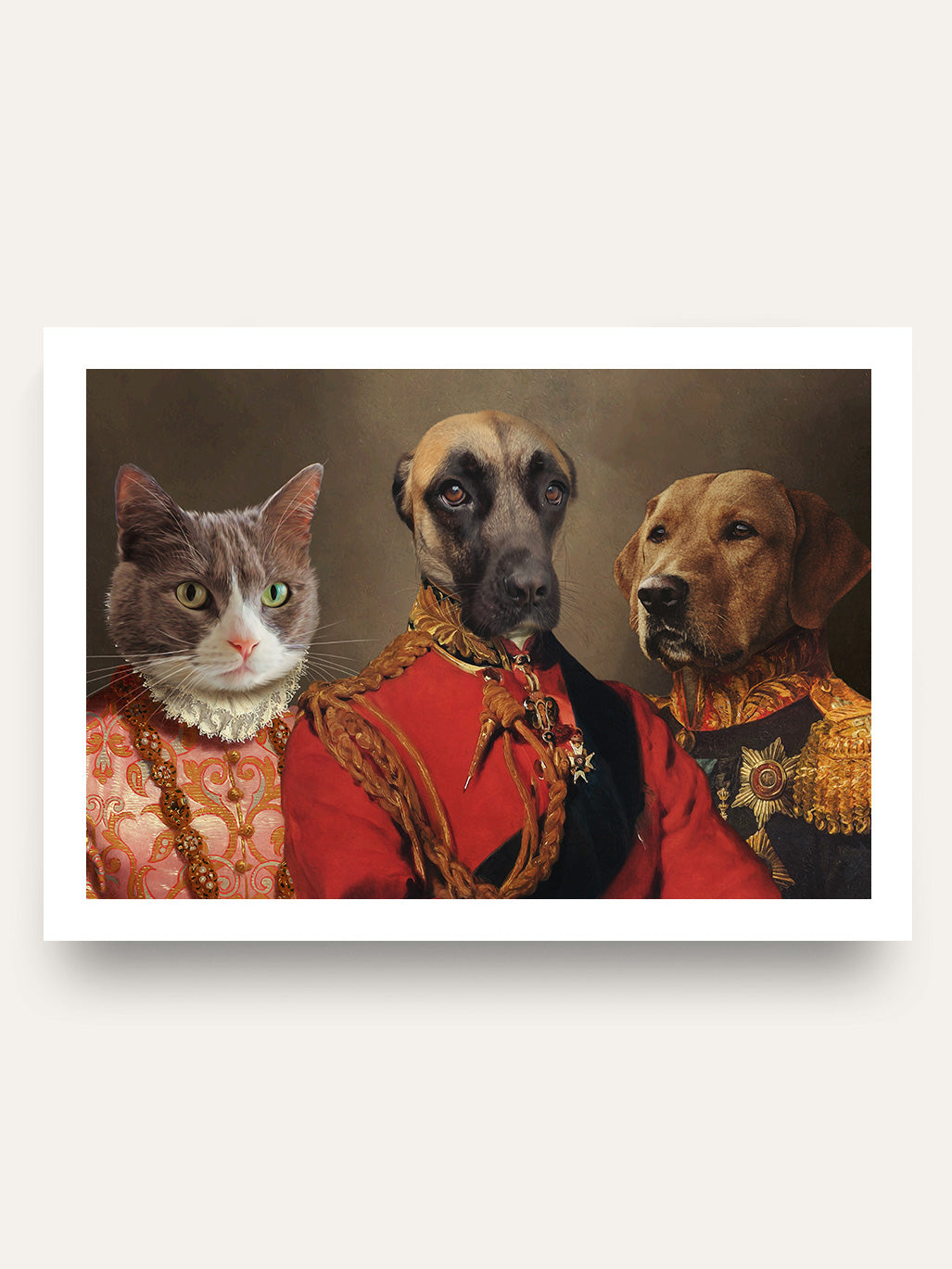 The Duchess, Ambassador & The General - Custom Pet Portrait