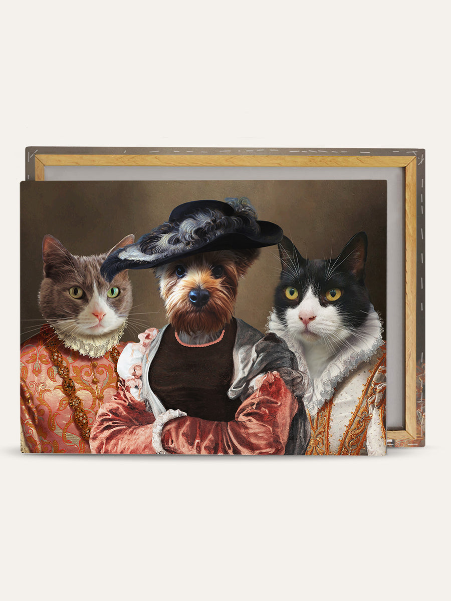The Duchess, Baroness & Princess - Custom Pet Canvas