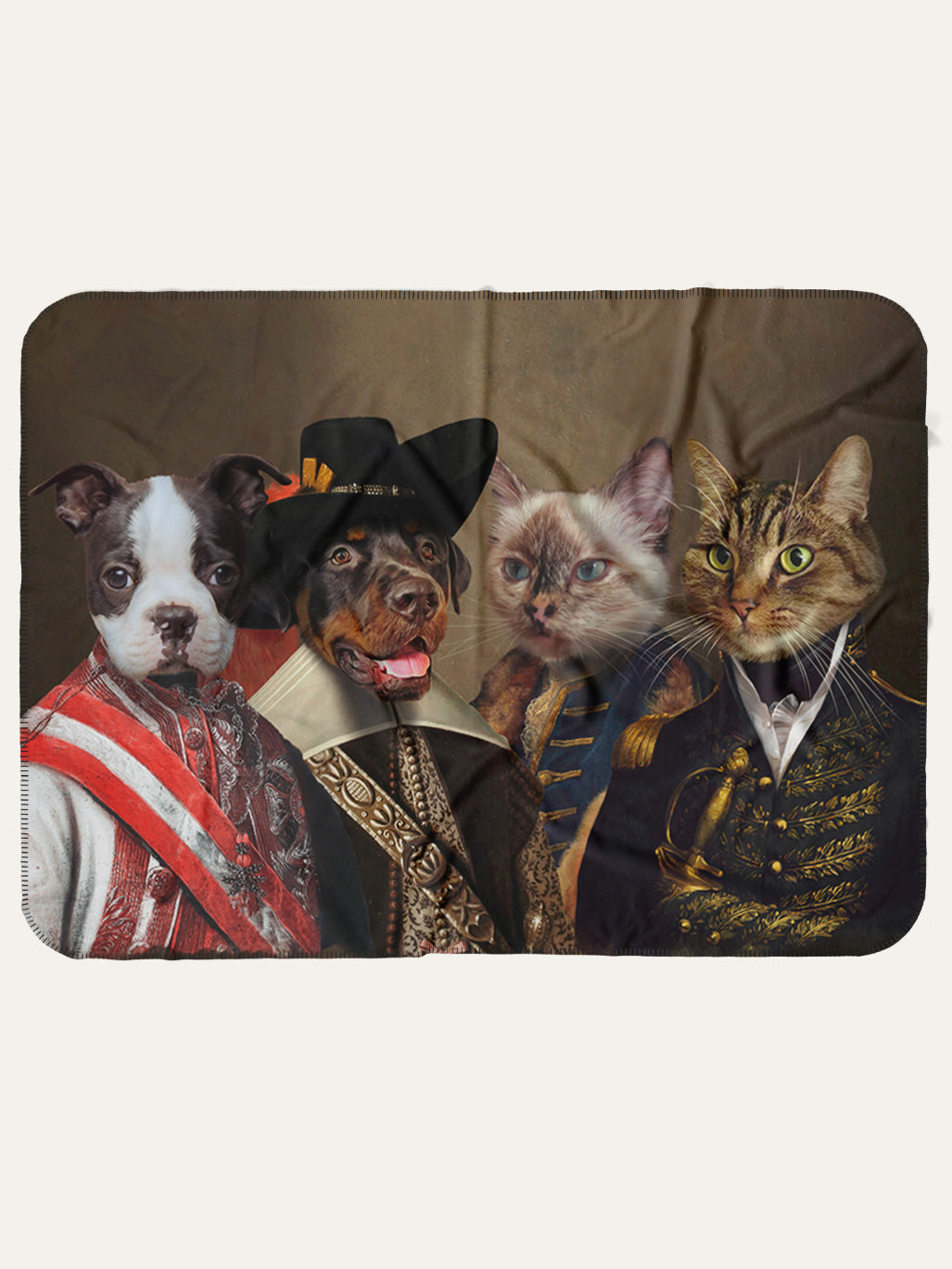 The Duke, Musketeer, Count & Commodore - Custom Pet Blanket