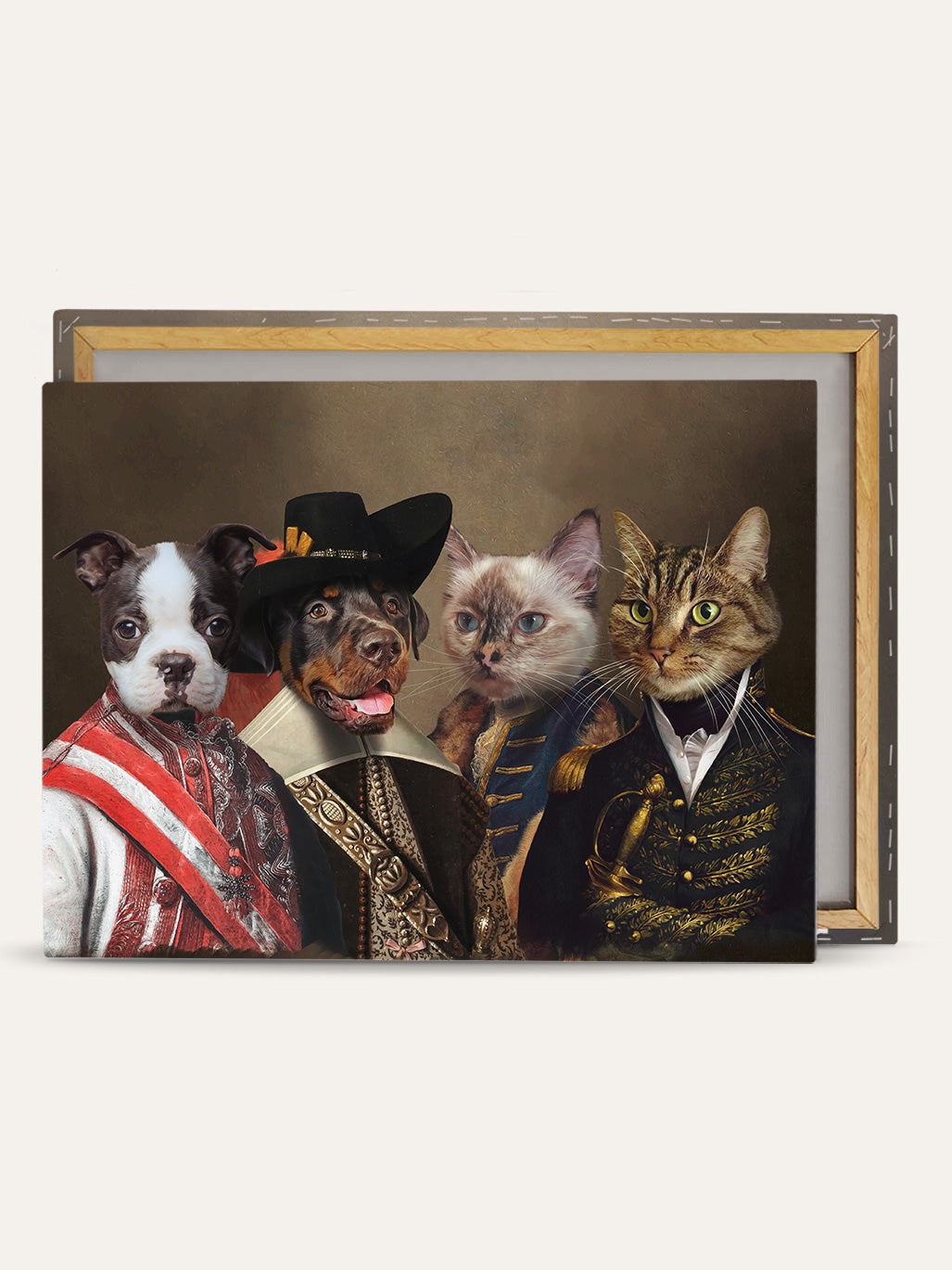 The Duke, Musketeer, Count & Commodore - Custom Pet Canvas