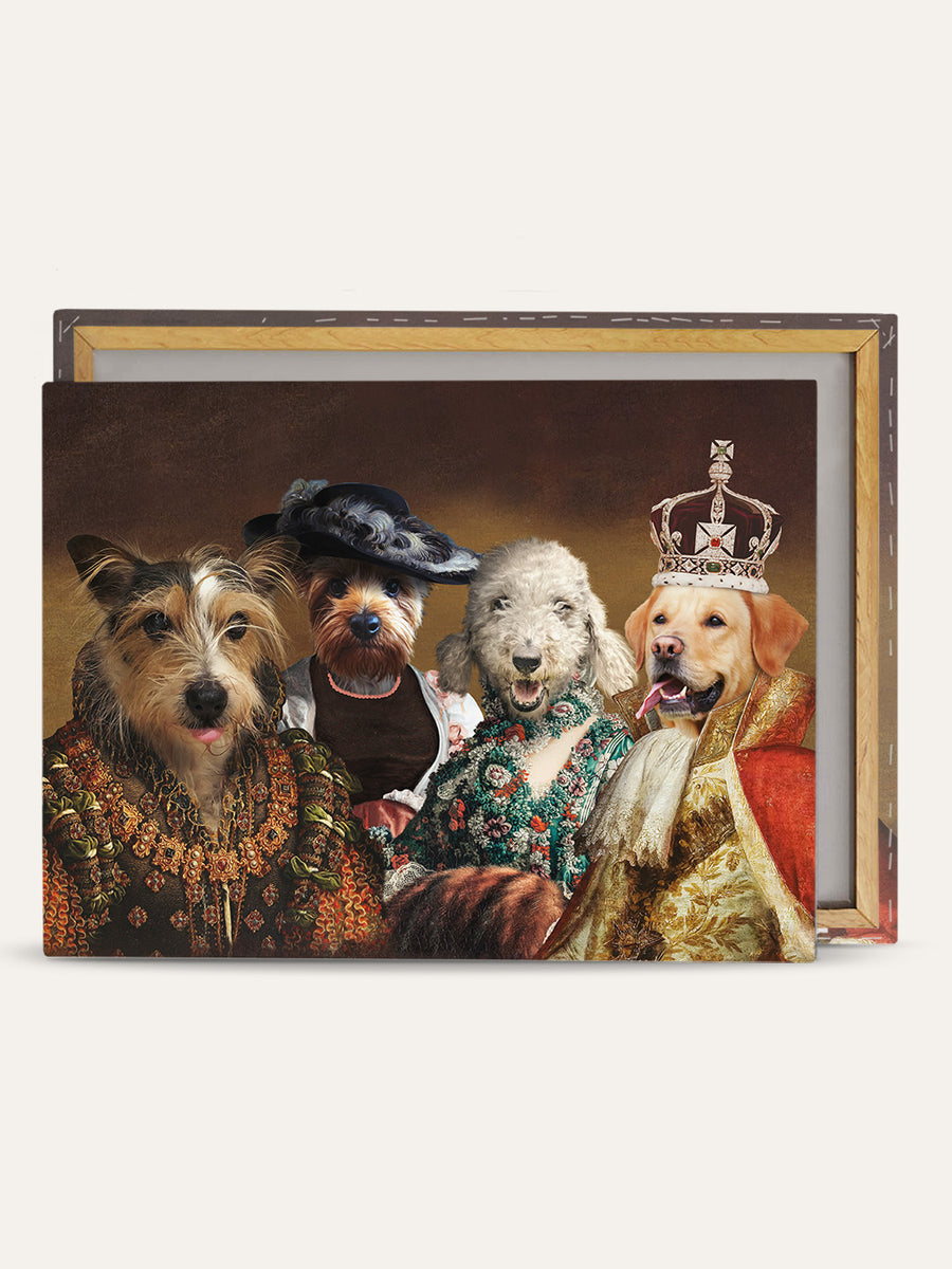 The Queen, Baroness, Flower Lady & King - Custom Pet Canvas