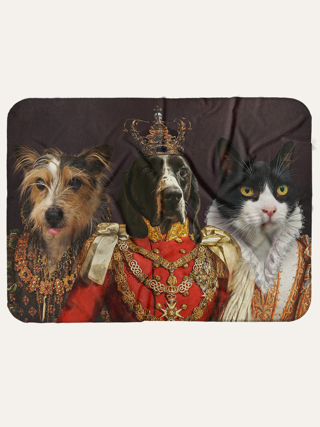 The Queen, Prince & Princess - Custom Pet Blanket