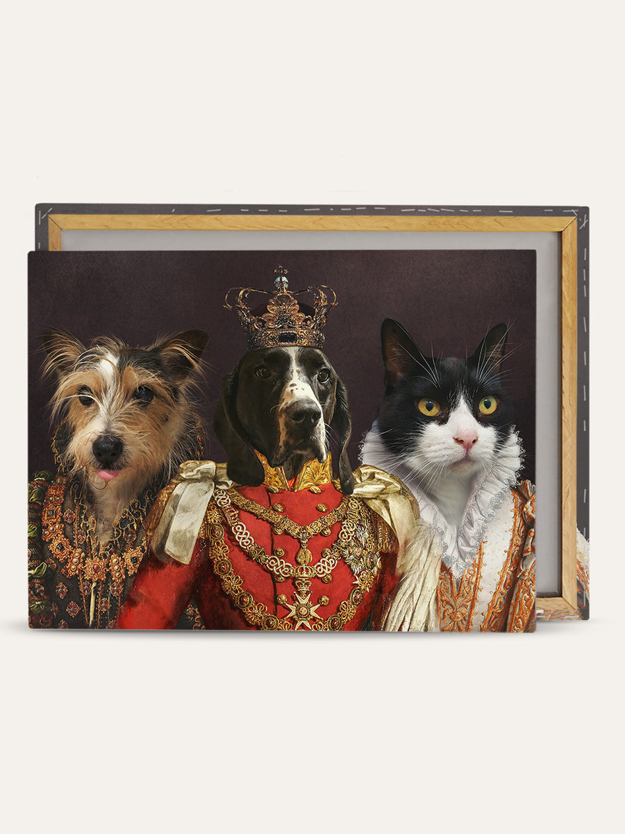 The Queen, Prince & Princess - Custom Pet Canvas