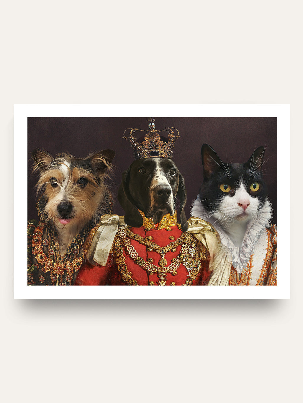 The Queen, Prince & Princess - Custom Pet Portrait