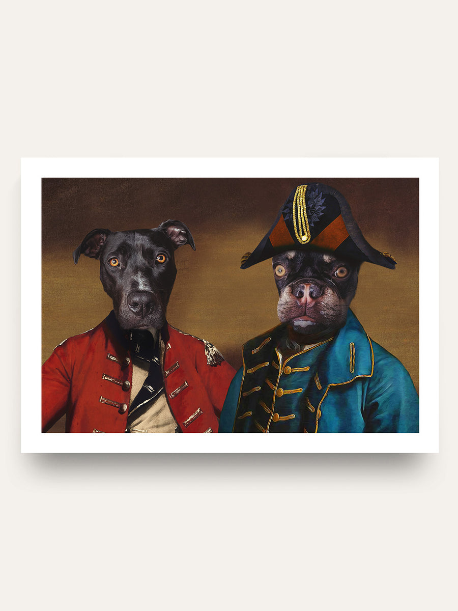 The Cavalier & The Admiral - Custom Pet Portrait