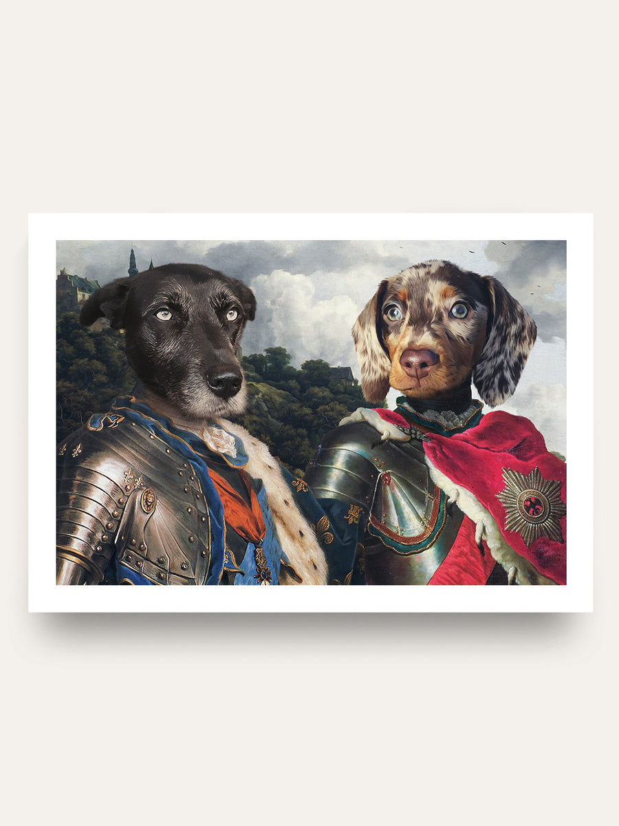 The Lord Protector & The Knight - Custom Pet Portrait