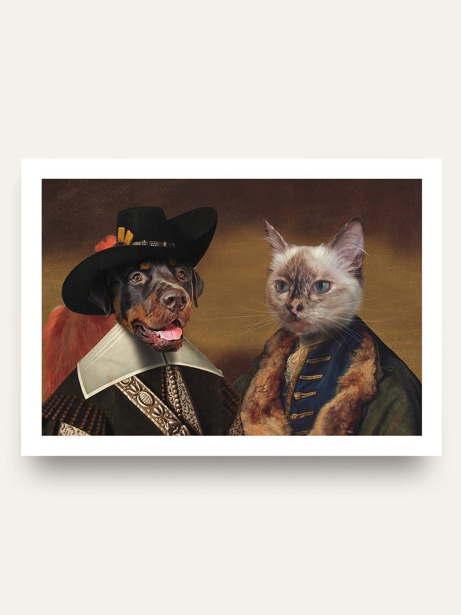 The Musketeer & The Count - Custom Pet Portrait