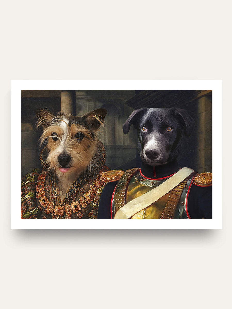 The Queen & The Captain - Custom Pet Portrait
