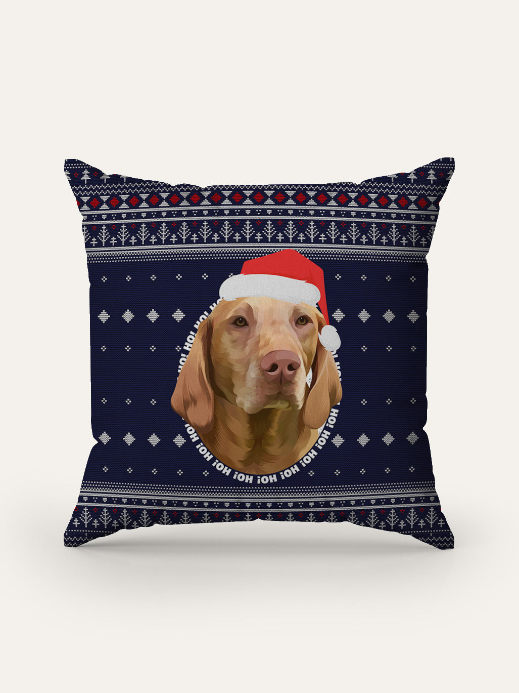 Vintage Christmas (Blue) - Custom Pet Cushion