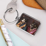 Custom Keyring - The Count & The Countess - Purr & Mutt