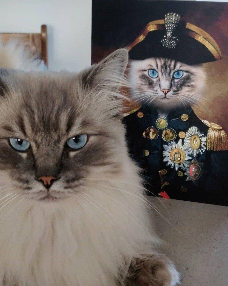 Lord Nelson - Custom Vintage Pet Portrait - Purr & Mutt