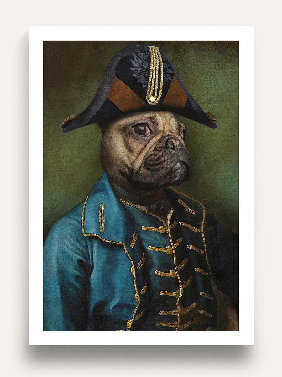 The Admiral - Custom Vintage Pet Portrait - Purr & Mutt
