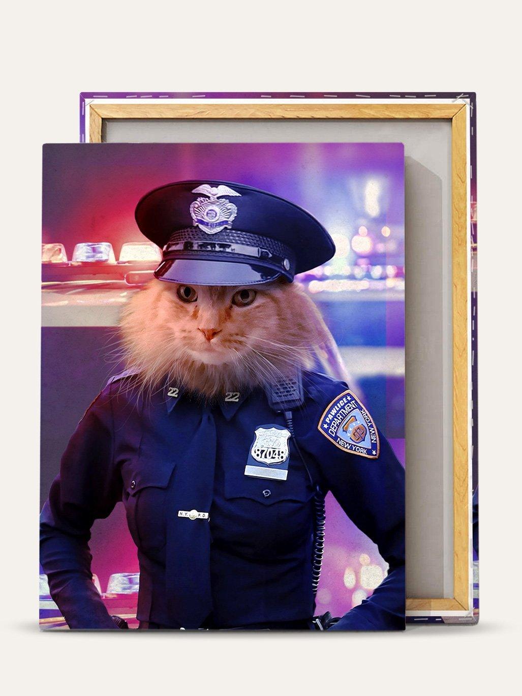 The American Cop (Female) – Custom Pet Canvas - Purr & Mutt