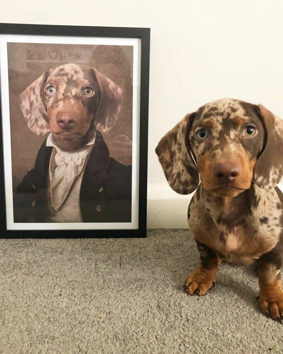 The Baron - Custom Vintage Pet Portrait - Purr & Mutt