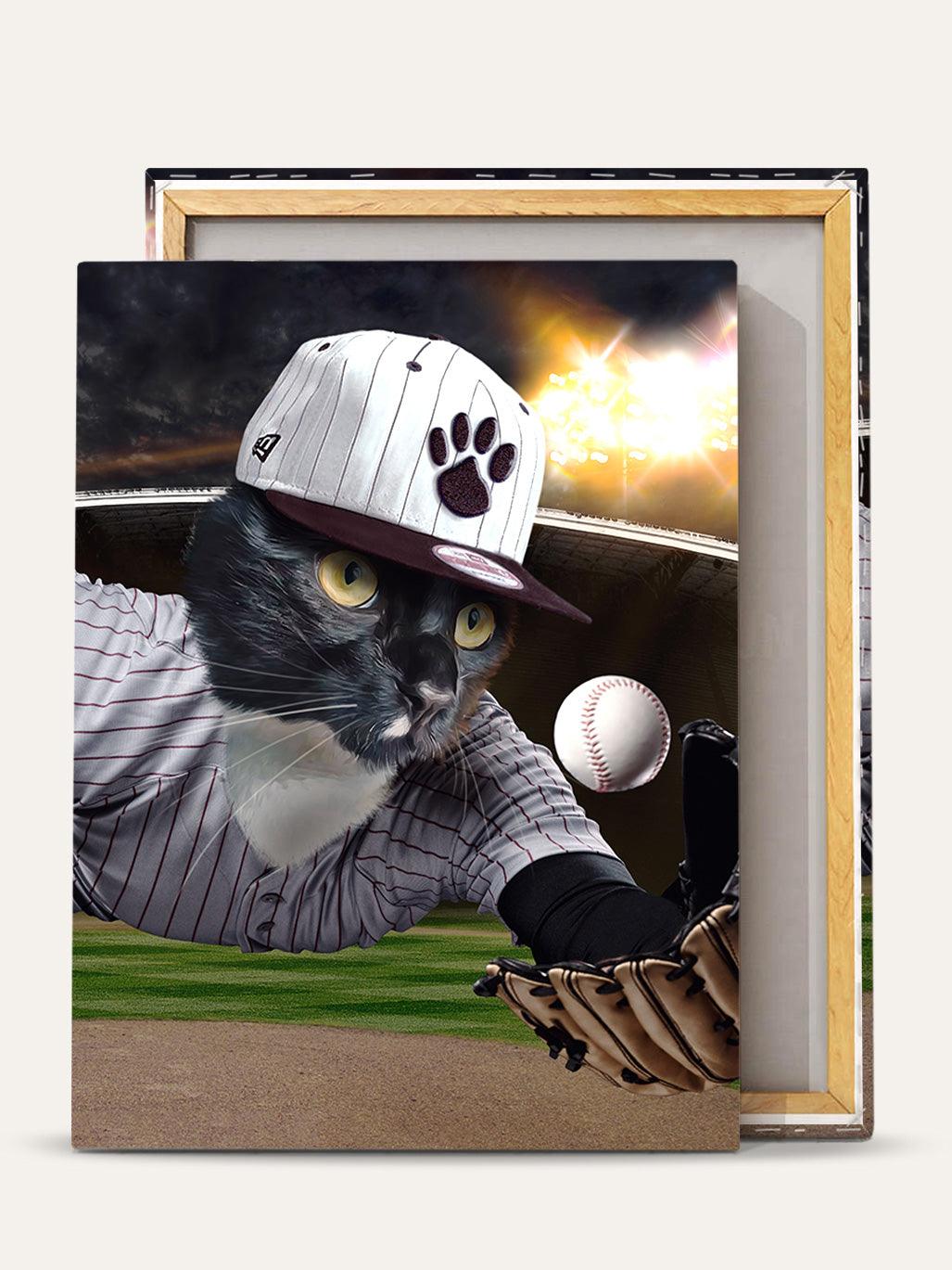 The Baseball Player - Custom Pet Canvas - Purr & Mutt