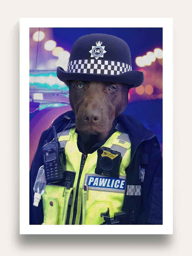 The British Copper (Female) Custom Vintage Pet Portrait Purr & Mutt