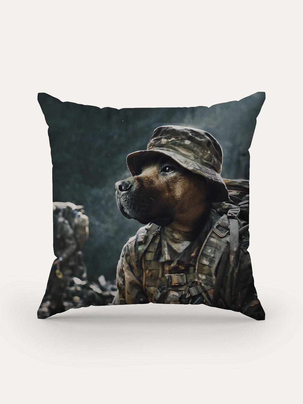 The Commando - Custom Pet Cushion - Purr & Mutt